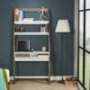 Ulrich Transitional Stand Up Desk Distressed Dark Gray/White - HOMES: Inside + Out