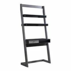 Holten 2 Open Shelves Leaning Desk Black/Distressed Gray - miBasics 11 Holten 2 Open Shelves Leaning Desk Black/Distressed Gray - miBasics -Outlet Desks Store unnamed file 7999