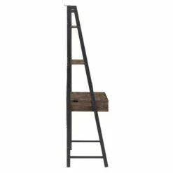 Irwin Metal Rustic 1 Drawer Ladder Desk with USB Charging Station Black - Inspire Q -Outlet Desks Store unnamed file 8028