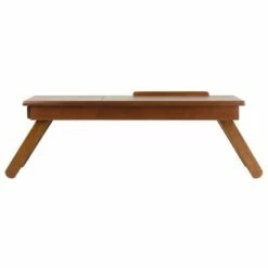 Alden Lap Desk, Flip Top with Drawer, Foldable Legs Teak Brown - Winsome -Outlet Desks Store unnamed file 8080