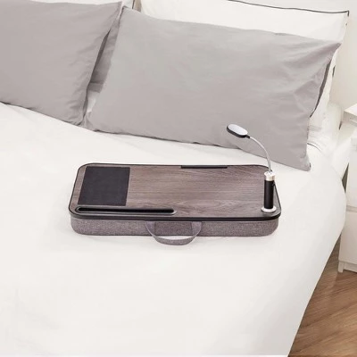 LED Light Mouse Pad and Slot Mac Lap Desk Brown/Gray - Teamson Home 5 LED Light Mouse Pad and Slot Mac Lap Desk Brown/Gray - Teamson Home - Image 3