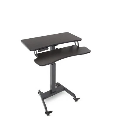 Cruizer Premier Electric Height Adjustable Mobile Podium with Keyboard Tray – Black – Stand Steady 2 Cruizer Premier Electric Height Adjustable Mobile Podium with Keyboard Tray – Black – Stand Steady