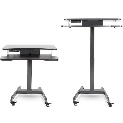 Cruizer Premier Electric Height Adjustable Mobile Podium with Keyboard Tray – Black – Stand Steady 7 Cruizer Premier Electric Height Adjustable Mobile Podium with Keyboard Tray – Black – Stand Steady - Image 6