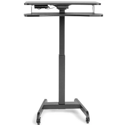 Cruizer Premier Electric Height Adjustable Mobile Podium with Keyboard Tray – Black – Stand Steady 9 Cruizer Premier Electric Height Adjustable Mobile Podium with Keyboard Tray – Black – Stand Steady - Image 8
