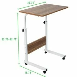 Mind Reader Adjustable Height Rolling Laptop Desk, White, Wood -Outlet Desks Store unnamed file 8249