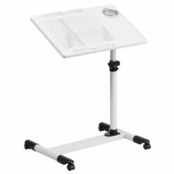 Adjustable Height Steel Mobile Computer Desk - Flash Furniture White -Outlet Desks Store unnamed file 8316