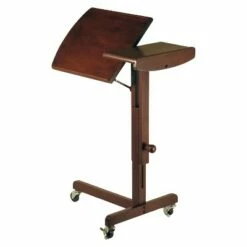 Adjustable Laptop Cart Walnut Finish - Winsome