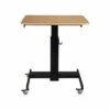 28" Height Adjustable Mobile School Standing Desk Natural - Rocelco