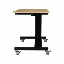 28" Height Adjustable Mobile School Standing Desk Natural - Rocelco -Outlet Desks Store unnamed file 8358
