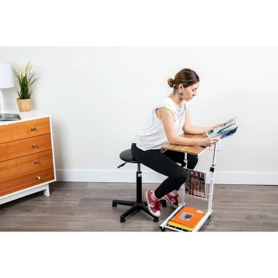 Mind Reader Adjustable Height Laptop Desk, White, Wood 6 Mind Reader Adjustable Height Laptop Desk, White, Wood - Image 4