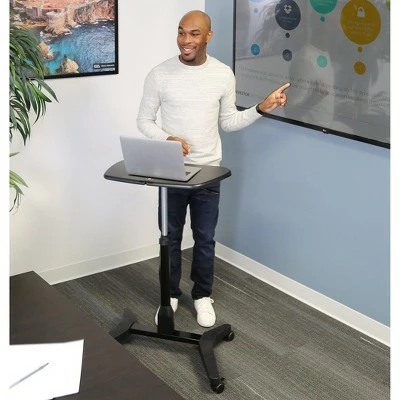 Cruizer Express Mobile Podium with Mouse Pad and Cup Holder – Black – Stand Steady 9 Cruizer Express Mobile Podium with Mouse Pad and Cup Holder – Black – Stand Steady - Image 7