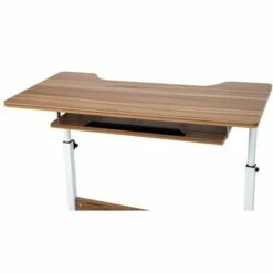 Mind Reader Adjustable Height Rolling Laptop Desk with Pull Out Shelf, White, Wood 12 Mind Reader Adjustable Height Rolling Laptop Desk with Pull Out Shelf, White, Wood -Outlet Desks Store unnamed file 8454