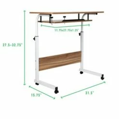 Mind Reader Adjustable Height Rolling Laptop Desk with Pull Out Shelf, White, Wood 17 Mind Reader Adjustable Height Rolling Laptop Desk with Pull Out Shelf, White, Wood -Outlet Desks Store unnamed file 8459