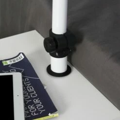 HOMCOM Modern End/Side Table for Living Room or Bedroom with a 360° Adjustable Height Tabletop & Storage Drawers White -Outlet Desks Store unnamed file 8468