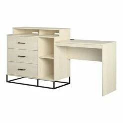 Kelly 3 In 1 Media Dresser and Desk Combo Ivory Oak - Novogratz -Outlet Desks Store unnamed file 851