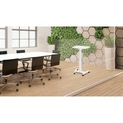 Cruizer 360 Tilting Mobile Podium with Pneumatic Height Adjustments – White – Stand Steady 12 Cruizer 360 Tilting Mobile Podium with Pneumatic Height Adjustments – White – Stand Steady - Image 10