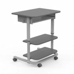 Stand Up Desk Store Adjustable Height Mobile Workstation with Retractable Keyboard Tray (29” Wide)
