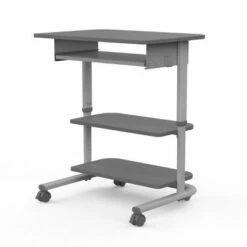 Stand Up Desk Store Adjustable Height Mobile Workstation with Retractable Keyboard Tray (29” Wide) -Outlet Desks Store unnamed file 8541