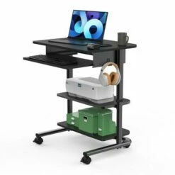 Stand Up Desk Store Adjustable Height Mobile Workstation with Retractable Keyboard Tray (29” Wide) -Outlet Desks Store unnamed file 8542