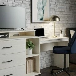 Kelly 3 In 1 Media Dresser and Desk Combo Ivory Oak - Novogratz -Outlet Desks Store unnamed file 855