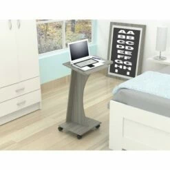 Rolling Laptop Cart Gray - Inval