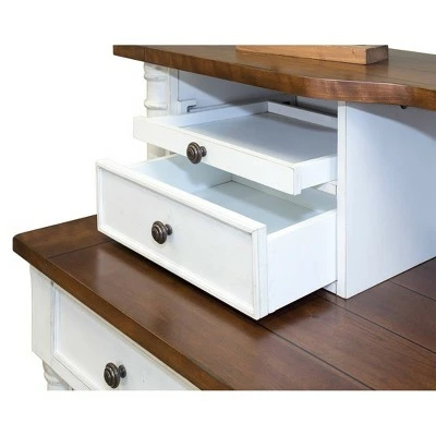 Durham Low Hutch White - Martin Furniture 4 Durham Low Hutch White - Martin Furniture - Image 2