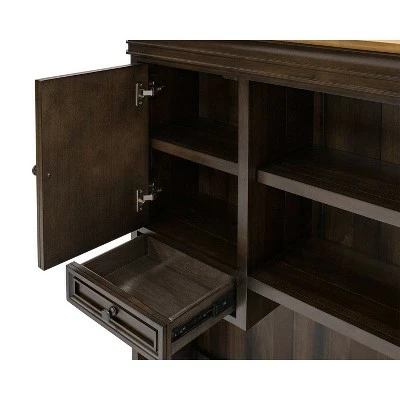 Sonoma Hutch with Wood Doors Brown - Martin Furniture 6 Sonoma Hutch with Wood Doors Brown - Martin Furniture - Image 5