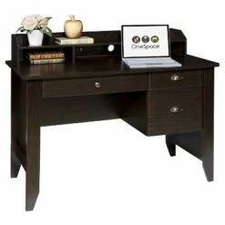 Executive Desk with Hutch USB And Charger Hub - OneSpace Espresso -Outlet Desks Store unnamed file 8727