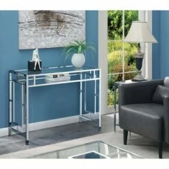 Town Square Chrome Desk with Shelf Chrome - Breighton Home 6 Town Square Chrome Desk with Shelf Chrome - Breighton Home -Outlet Desks Store unnamed file 8741