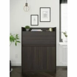 Chrono Secretary Desk - Nexera Bark Gray/white