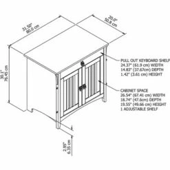 Salinas Secretary Desk with Keyboard Tray and Storage Cabinet - Bush Furniture Vintage Black -Outlet Desks Store unnamed file 8771