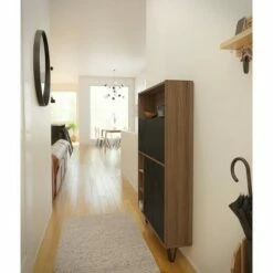 Slim Secretary Desk - Nexera Nutmeg/charcoal Gray -Outlet Desks Store unnamed file 8815