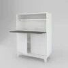 Boss Secretary Desk with Diamond Detailed Pattern - Nexera Nutmeg/white -Outlet Desks Store unnamed file 8831