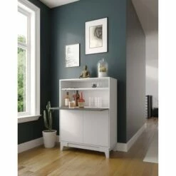 Boss Secretary Desk with Diamond Detailed Pattern - Nexera Nutmeg/white -Outlet Desks Store unnamed file 8833