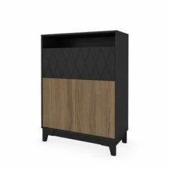 Boss Secretary Desk with Diamond Detailed Pattern - Nexera Nutmeg/white -Outlet Desks Store unnamed file 8838