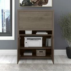 Bristol Modern Secretary Desk with Storage Cabinet Restored Gray - Bush Furniture -Outlet Desks Store unnamed file 8851