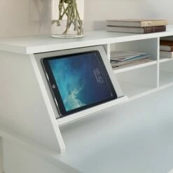 Broadview Computer Desk with Open Storage and Desktop Organizer Pure White - Bush Furniture -Outlet Desks Store unnamed file 8858