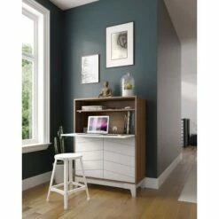 Boss Secretary Desk - Nexera Nutmeg/white -Outlet Desks Store unnamed file 8872