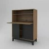 Boss Secretary Desk with Linear Detailed Design - Nexera Nutmeg/black -Outlet Desks Store unnamed file 8875