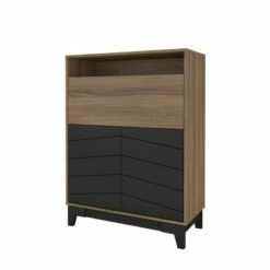 Boss Secretary Desk with Linear Detailed Design - Nexera Nutmeg/black -Outlet Desks Store unnamed file 8881