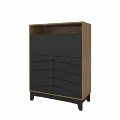 Boss Secretary Desk with Linear Detailed Design - Nexera Nutmeg/black -Outlet Desks Store unnamed file 8883