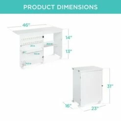 Best Choice Products Sewing Machine Table & Desk w/ Craft Storage and Bins -Outlet Desks Store unnamed file 8890