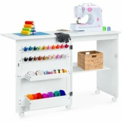 Best Choice Products Sewing Machine Table & Desk w/ Craft Storage and Bins -Outlet Desks Store unnamed file 8891