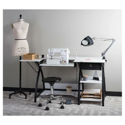 Sew Ready Comet Hobby And Sewing Desk Black/White - Studio Designs 7 Sew Ready Comet Hobby And Sewing Desk Black/White - Studio Designs - Image 5