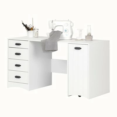 Artwork Sewing Craft Table with Storage - Pure White - South Shore 10 Artwork Sewing Craft Table with Storage - Pure White - South Shore - Image 8