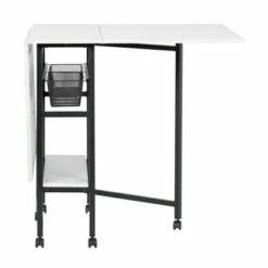 36" Fixed Height Cutting Table with Basket Charcoal/White - Sew Ready -Outlet Desks Store unnamed file 8983