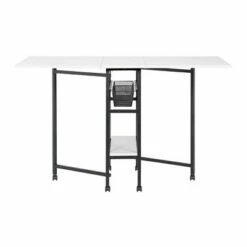 36" Fixed Height Cutting Table with Basket Charcoal/White - Sew Ready -Outlet Desks Store unnamed file 8989