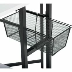 36" Fixed Height Cutting Table with Basket Charcoal/White - Sew Ready -Outlet Desks Store unnamed file 8991