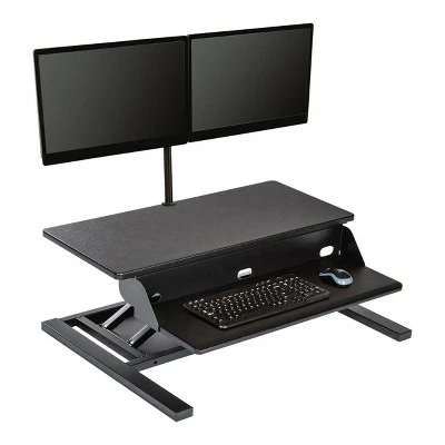 Stand Up Desk Store AirRise Pro 2.0 Two Tier Standing Desk Converter with Dual Monitor Mount 4 Stand Up Desk Store AirRise Pro 2.0 Two Tier Standing Desk Converter with Dual Monitor Mount - Image 2