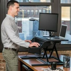 Stand Up Desk Store AirRise Pro Two Tier Standing Desk Converter Monitor Stand with Built-In Keyboard Tray -Outlet Desks Store unnamed file 9075